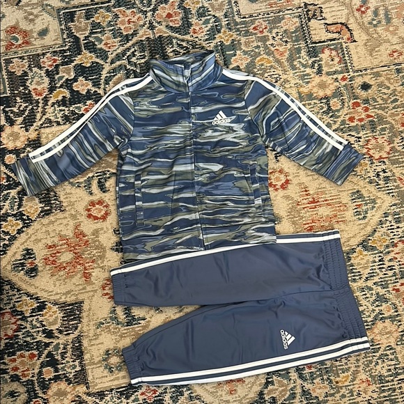 Adidas Blue Camouflage Tracksuit - Picture 1 of 3
